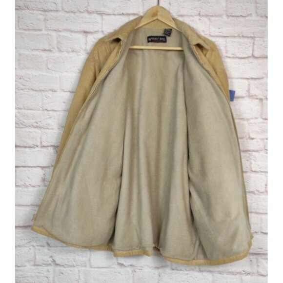 VTG Corduroy Jacket Fleece Lined Mens XL MARINO BAY Natural Full Zip Pockets - Picture 9 of 13